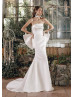 Strapless Ivory Satin Big Bow Wedding Dress Strapless Ivory Satin Big Bow Wedding Dress